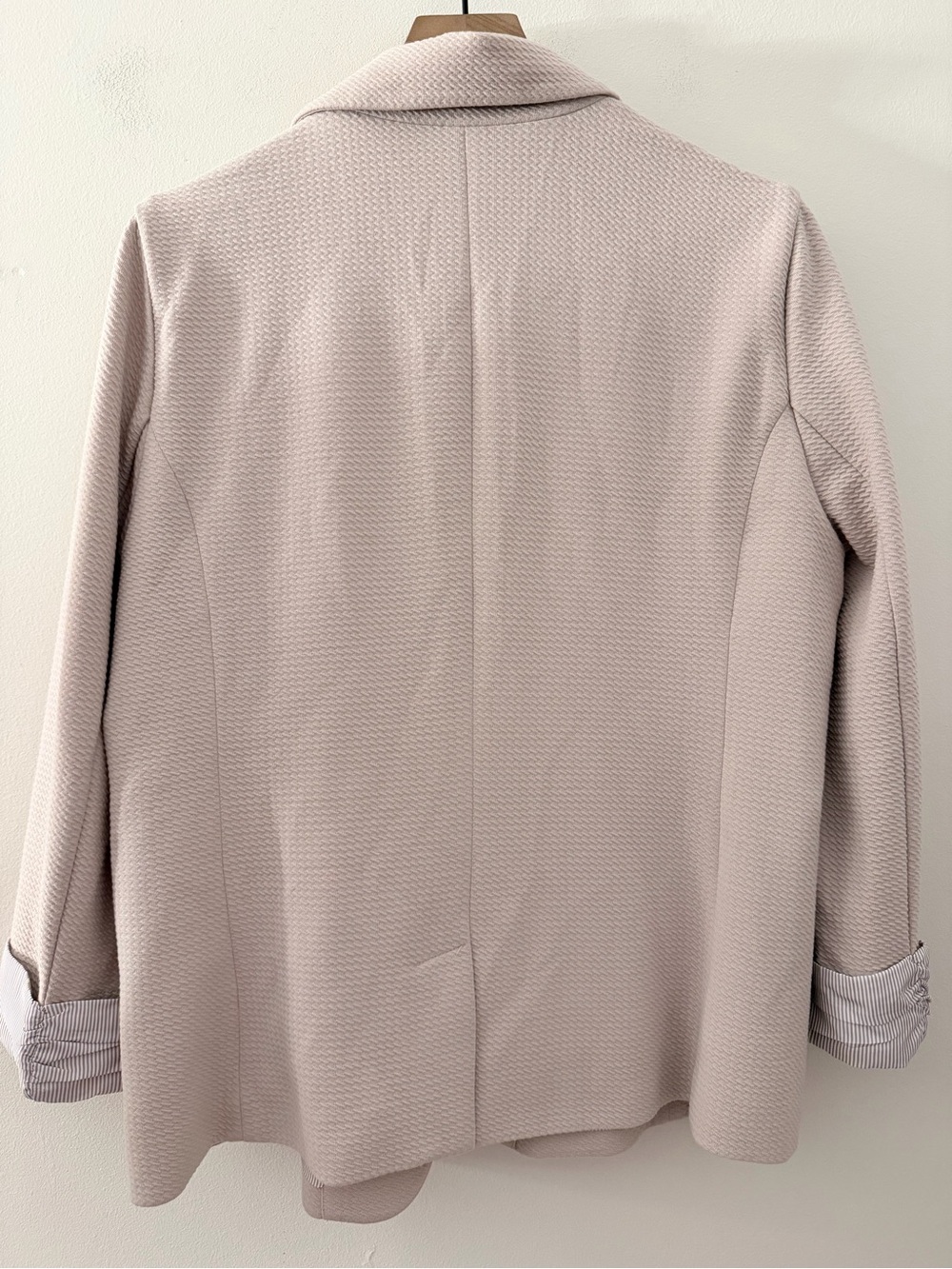 Skies Are Blue Women's Textured Blazer Jacket Beige/Blush XL NEW - Picture 5 of 10